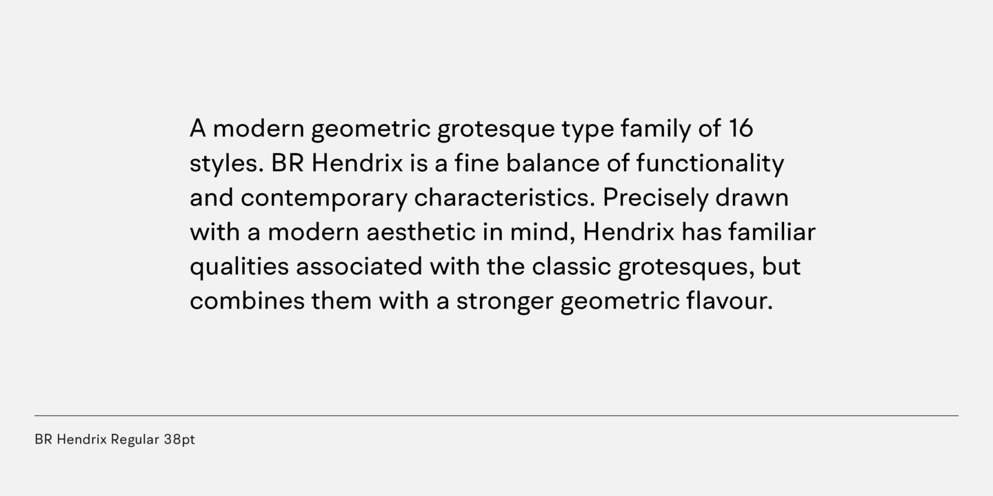 Пример шрифта BR Hendrix SemiBold